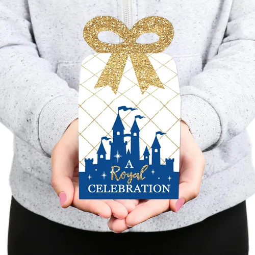 Vista 8 de Big Dot of Happiness Royal Prince Charming – Cajas de regalo cuadradas – Cajas de lazo para baby shower o fiesta de cumpleaños – Juego de 12