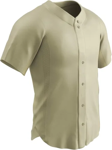 Vista 2 de Champro Camiseta de béisbol de media manga con botón completo para hombre