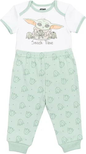 Vista 8 de STAR WARS Mandalorian The Child Baby Boys - Conjunto de canastilla con pantalones y babero