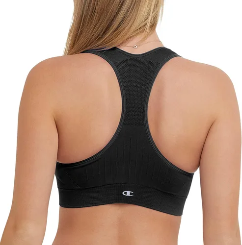 Vista 2 de Champion Brasier deportivo para mujer, brasier deportivo Infinity Racerback para mujer, brasier deportivo que absorbe la humedad