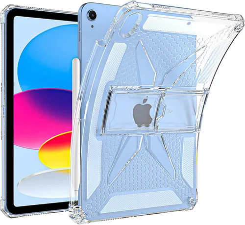 Vista 14 de Clear Stand Case for iPad Air 3 (Air 3rd Generation) 10.5 inch 2019 & iPad Pro 10.5 inch 2017 with Pencil Holder/Kickstand Soft TPU Back Silicone
