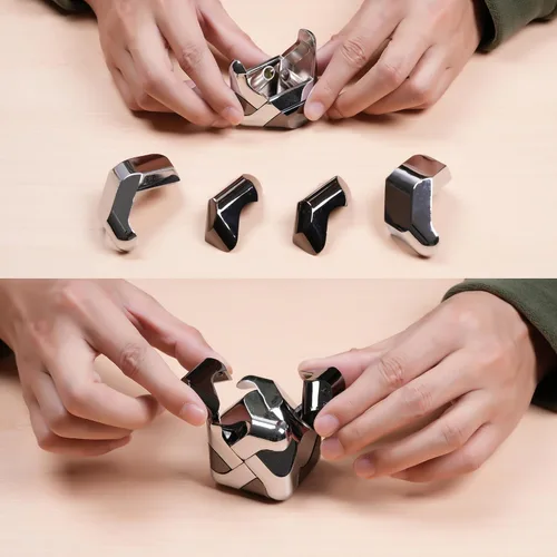 Vista 3 de Metal-Puzzles 3D-Brain-Teaser Toys: Geniales Gadgets-Stuff Box Puzzles-Juguete para niños, niños, adolescentes y adultos, herramientas