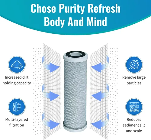 Vista 6 de CFS Cartuchos de filtro de agua de bloque de carbono compatibles con modelos 40621 - Elimina el mal sabor y el olor - Cartucho de filtro de agua