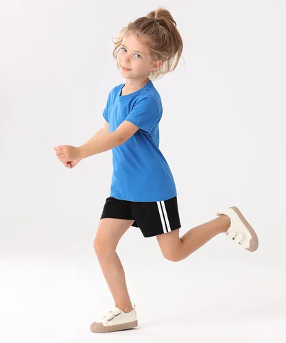 Vista 5 de GFQLONG 5 Pack Toddler Boys Girls Cotton Athletic Running Shorts, Kids Summer Casual Fashion Soccer Shorts