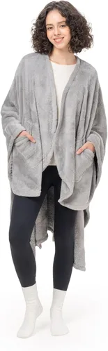 Vista 16 de Berkshire Blanket Primalush® Manta portátil, Capa de felpa con bolsillos y acogedora para estar en casa, ideal para adultos y adolescentes, Negro