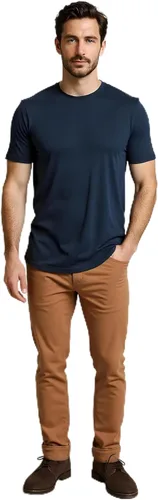 Vista 6 de Camiseta para hombre, sin encogimiento, suave, ajustada, de primera calidad, 100% algodón Supima