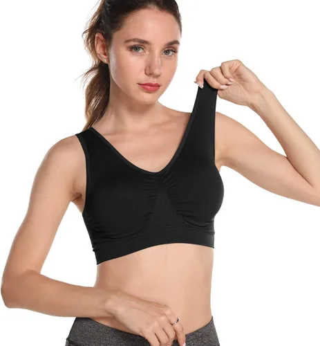 Vista 3 de Onory - Sujetador deportivo para mujer sin varilla y con relleno, para yoga, ejercicio, gimnasio y fitness, 3