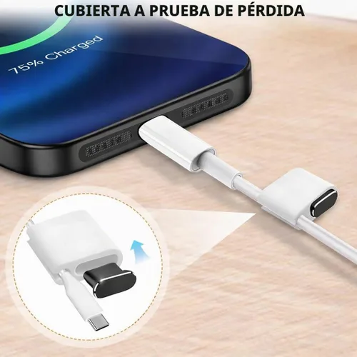 Vista 5 de Mizi Enchufe antipolvo USB C para iPhone 17 Pro Max (paquete de 4) - Puerto de carga y protector de puerto de altavoz, accesorios completos