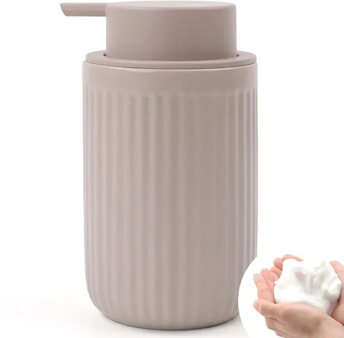 Vista 15 de BosilunLife Dispensador de Jabón de Manos de Espuma - Dispensador de Jabón de Espuma de Cerámica para Baño de 12 oz Dispensador de Jabón Líquido