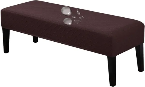 Vista 12 de Lebaley Funda Impermeable para Banco de Comedor Elástica Rectangular Protector de Asiento de Banco Funda Deslizable Extraíble Lavable Fundas