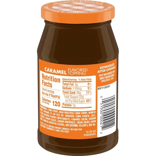 Vista 2 de Smucker's Topping con sabor a caramelo, 12.25 onzas