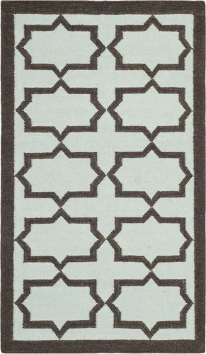 Vista 20 de SAFAVIEH Dhurries Collection DHU549L - Alfombra de lana de tejido plano hecha a mano de 2 pies 6 pulgadas x 6 pies, color negro/marfil