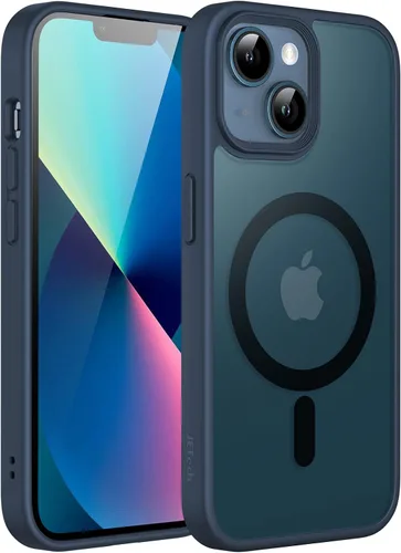 Vista 11 de JETech Funda magnética para iPhone 13 de 6.1 pulgadas, compatible con MagSafe, translúcida mate, delgada, a prueba de golpes, color negro