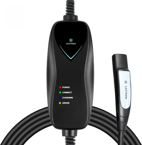 Vista 14 de Lectron Cargador Tesla de Nivel 1 (WiFi) con Control de Aplicación – 12 Amperios, 120V, Enchufe NEMA 5-15, Cable de Extensión de 16 pies, Conector