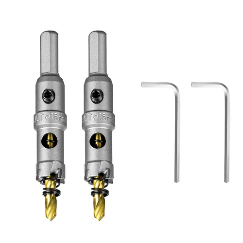 Vista 13 de SALI Kit de sierra perforadora TCT de 1 pulgada (1.024 in) con punta de carburo de tungsteno con broca piloto chapada en titanio para metal, acero