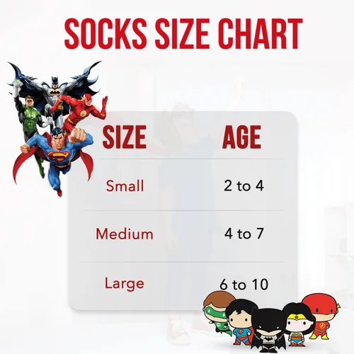 Vista 6 de DC Comics Calcetines para niños, paquete de 10 calcetines para niños, calcetines para niños pequeños con The Batman, Superman, Wonder Woman y Flash