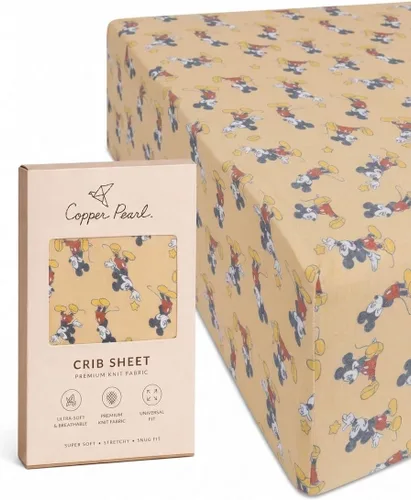Vista 96 de Copper Pearl: Sábanas de punto prémium para cuna de bebé para niños y niñas, transpirables y suaves, sábanas ajustables para colchones estándar