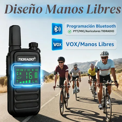 Vista 3 de TIDRADIO TD-M11 Plus Walkie Talkies Long Range,Waterproof/Dustproof,AI Noise Reduction,Web/APP Bluetooth Programming,NOAA,VOX,22CH,for