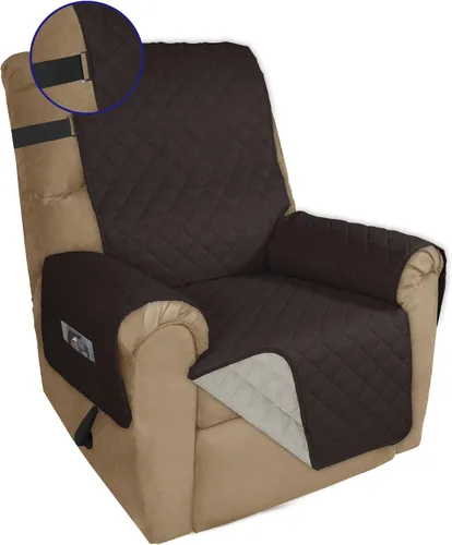 Vista 16 de PureFit Funda de sofá reversible resistente al agua, lavable a máquina, con espuma antideslizante y correa ajustable para perros, mascotas