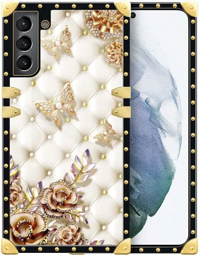 Vista 93 de Funda compatible con Samsung Galaxy S10 4G, TPU suave de lujo y parte trasera de policarbonato duro para niñas y mujeres, funda protectora a prueba