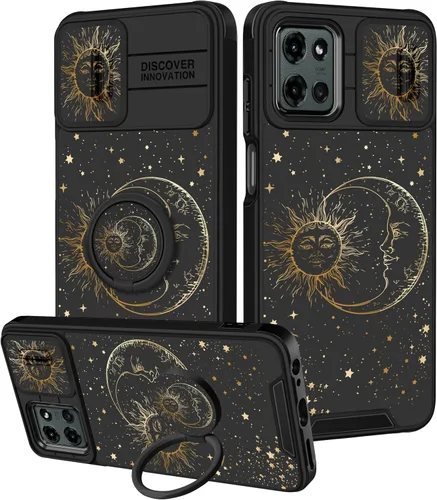 Vista 44 de para Moto G 5G 2023 funda - Cubierta de teléfono linda con corazón para mujeres y niñas, diseño único negro con cubierta deslizante para la cámara
