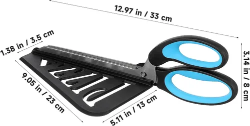 Vista 2 de Tijeras de pizza Cortador de pizza con cuchilla de acero inoxidable desmontable y mango Servidor de rebanadora de pizza con espátula Multifuncional