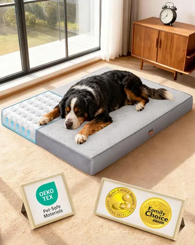 Vista 24 de OhGeni Cama ortopédica para perros pequeños, espuma viscoelástica 01-gris