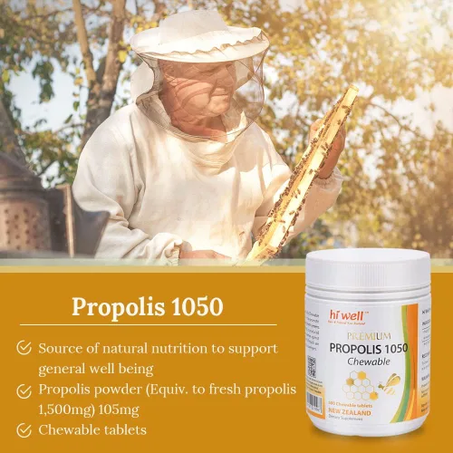 Vista 3 de Hi Well Premium Propolis 1050 500 Tabletas