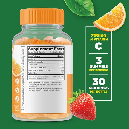 Vista 3 de Lifeable Complejo B + Vitamina C 750 mg, paquete de gomitas - Gran sabor, suplemento vitamínico, sin gluten, sin OMG, masticable