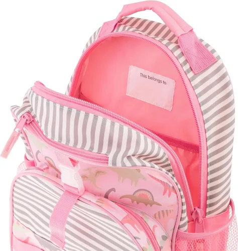Vista 2 de DIBSIES Mochila Trendsetter personalizada, Rosa (Pink Dino), Mediana, Mochila