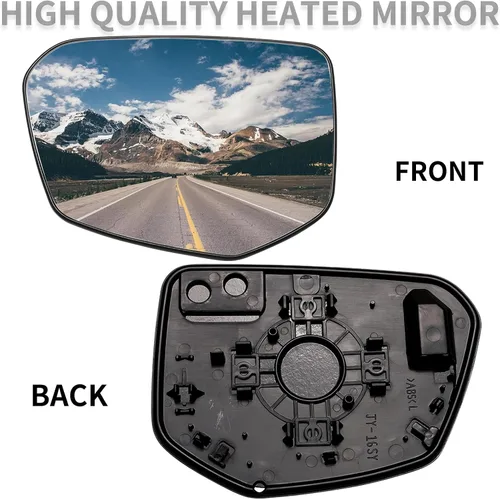 Vista 2 de Reemplazo del espejo lateral del conductor para Honda Civic 2016-2021, Honda Envix 2018-2022, Honda Crider 2019-2022, cristal del espejo lateral