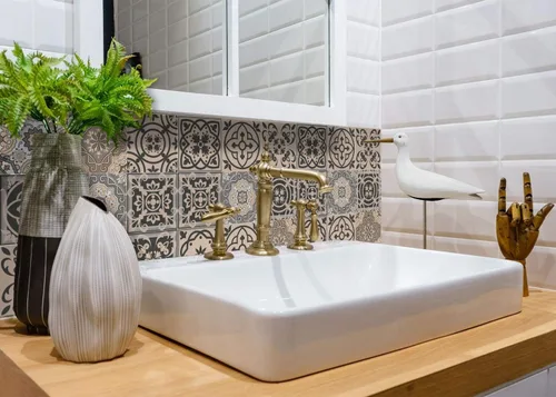 Vista 5 de Calcomanías de bricolaje para decoración de chimenea, resistentes al calor, calcomanías simples y sin ensuciar, calcomanías para azulejos