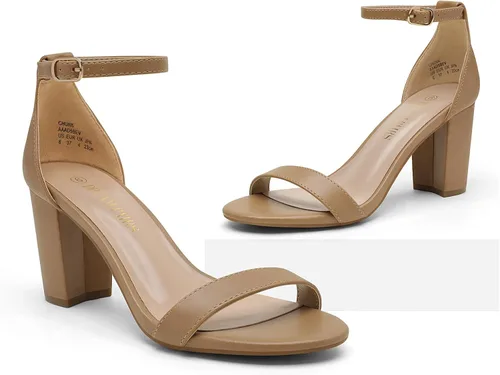Vista 3 de DREAM PAIRS - Sandalias de tacón grueso y bajo para mujer