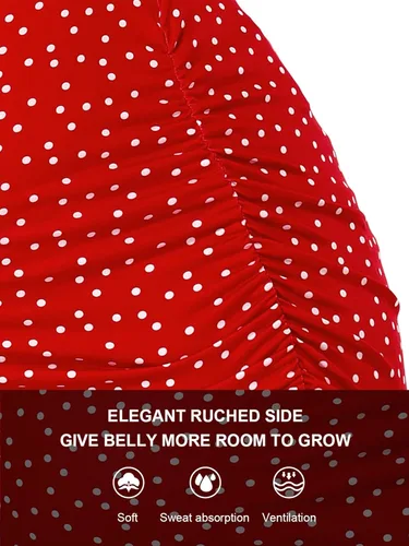 Vista 4 de Glampunch Camisas de maternidad para mujer, manga corta y larga, con lazo frontal, tops de maternidad