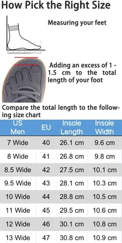 Vista 6 de WHITIN Men's Wide Casual Barefoot Sneakers Zero Drop Sole Minimalist