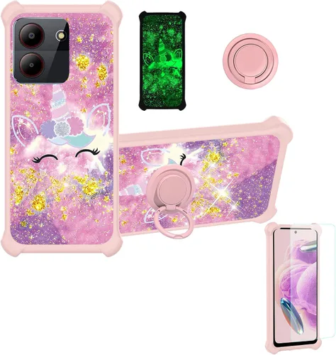 Vista 156 de jioeuinly JSF-DJS - Funda compatible con Nothing Phone 2a con protector de pantalla de vidrio templado, policarbonato duro + silicona suave, soporte