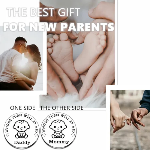 Vista 4 de Regalo de decisión para padres nuevos, regalos de embarazo, regalos para papá nuevo, regalos para padres por primera vez, divertido regalo para mamá