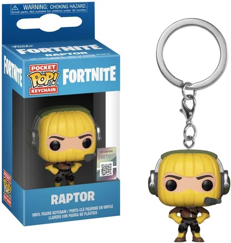 Vista 2 de Funko 36966 Pop! Llavero: FortniteRaptor, Multicolor