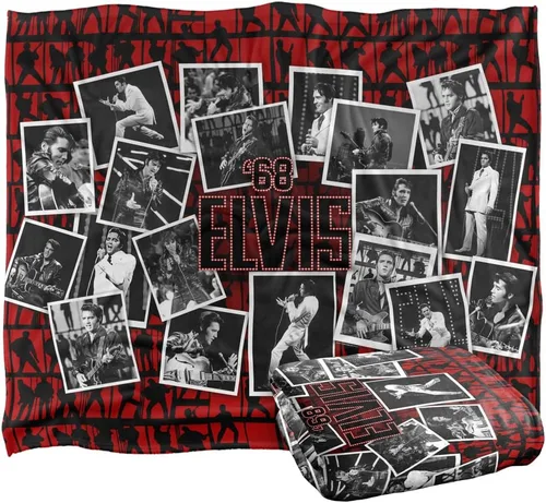 Vista 9 de Manta Elvis Presley Comeback to 68 con licencia oficial Silky Touch Super Soft de 36 x 58 pulgadas