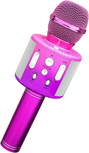 Vista 8 de Move2Play, Micrófono de karaoke para niños, regalo de cumpleaños para niños, juguete para niñas de 3, 4, 5, 6 años en adelante, niños y niños Azul