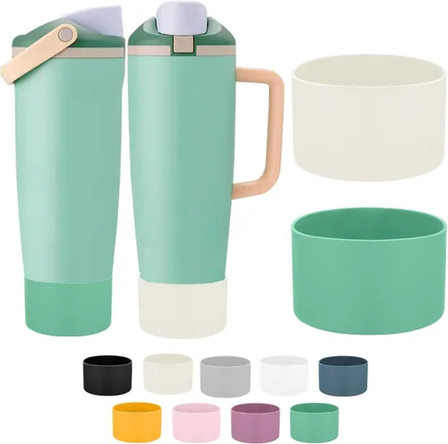 Vista 19 de Mity rain 2 piezas de botas protectoras de silicona para botellas y vasos FreeSip Sway de Owala de 30 oz y 40 oz - Accesorios para owala, mejora