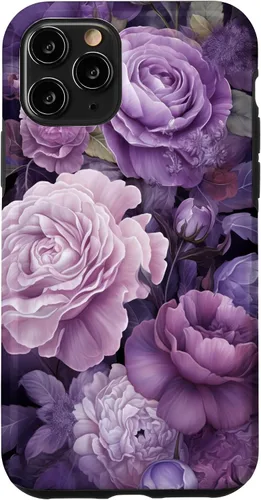 Vista 29 de Elegant Blush Pink And Purple Vintage Floral Rose And Peony Case for iPhone 16