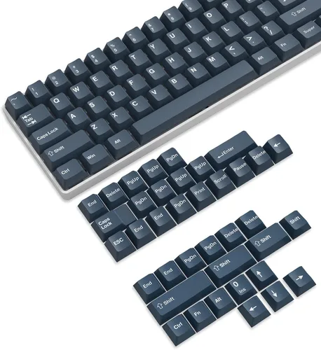 Vista 10 de Juego de teclas PBT de 120 teclas con perfil ASA con capa de PC translúcida Rosa