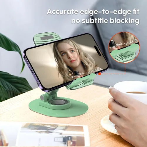 Vista 2 de Soporte plegable para teléfono de escritorio, soporte para teléfono en el escritorio compatible con iPhone 15, 14, 13 Pro Max Mini, adecuado