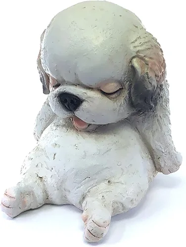 Vista 11 de IFiDEA Estatua de jardín de animales durmientes, figura de oso de 7 pulgadas, adorno decorativo de diseñador para interiores y exteriores, colección
