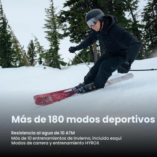 Vista 5 de Amazfit Reloj inteligente T-Rex 3 Pro, cristal de zafiro AMOLED de 1.32