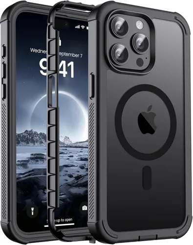Vista 166 de jaroco - Funda magnética compatible con MagSafe para iPhone 11 de 6.1 pulgadas; protección de grado militar contra caídas, de doble capa