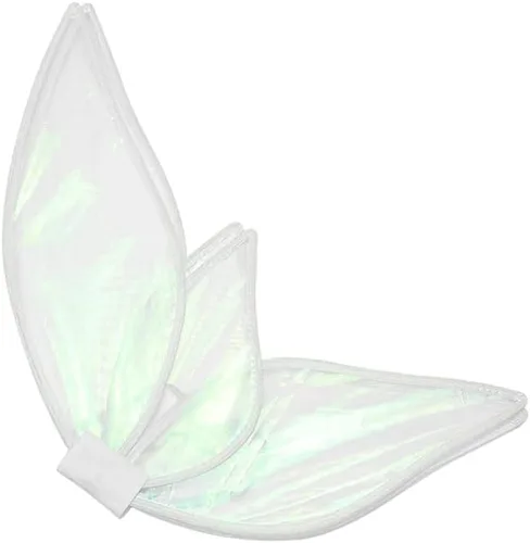 Vista 3 de Lizxun Alas de hadas para Halloween Cosplay mariposa transparente ala decorativa con correas de hombro para adultos y niños