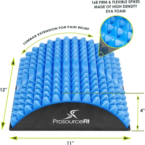 Vista 2 de Prosource Ajuste el dispositivo de tracción ortopédico de espiga de estiramiento de espalda arqueada y soporte de masaje lumbar inferior
