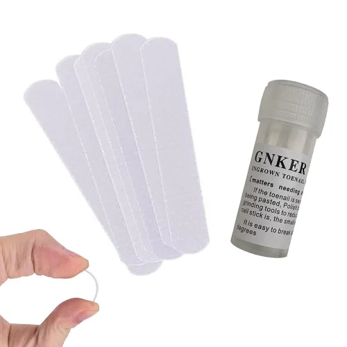 Vista 2 de Tiras correctoras de uñas encarnadas Brace 10 unids/botella enderezadora clip curvado BS Brace uñas de los pies gruesa corrección herramienta de pie